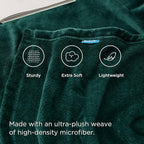 Bedsure GentleSoft Fleece Blankets Queen Size Emerald Green - Image 3