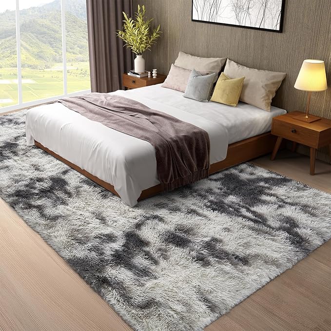 Ophanie Tie-Dyed Grey&White 8x10 Area Rugs - Image 3