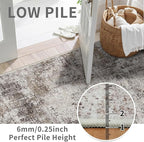 Hallway Runner Rug 2x8 Washable: Entryway Runners Rugs Non Slip Easy-to-Clean - Image 2