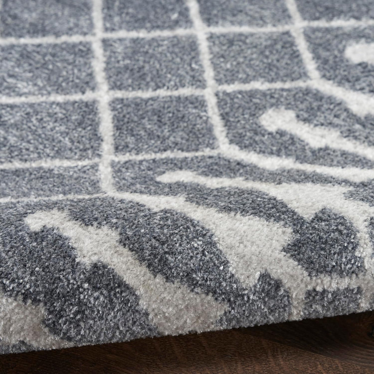 Nourison Home Astra Machine Washable Denim 3'3" x 5' Area Rug - Easy Clean, Non Shedding, Bed Room, Living Room, Dining Room, Kitchen (3' x 5')