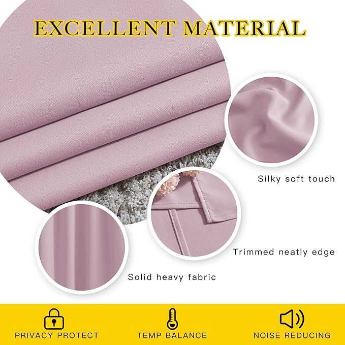 NICETOWN Room Darkening Grommet Curtain Panels - Image 4