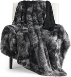 Bedsure GentleSoft Fluffy Black Blanket Cozy Gifts by BEDSURE