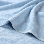 SUPERIOR Egyptian Cotton 6-Piece Towel Set, Bathroom Essentials, Towels for Bathroom, Apartment, Airbnb, Guest Bath, Face, Hand, Bath Towels, Washcloths, Absorbent, Fast Drying, Light Blue