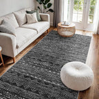 4x8 Washable Hallway Runner Rug：Moroccan Non-Slip Wide Runners by Ksrau
