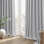 Guken Grey 100% Blackout Curtains 63 Inch Length 2 Panels Set - Image 8