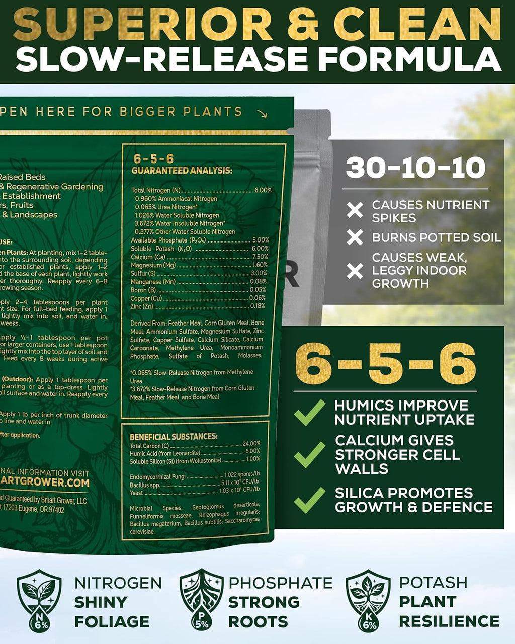 Bioactive Plant Fertilizer Granular Clean-Release, High Carbon Genius+ 1Kg