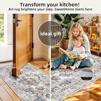 Washable Kitchen Rug Set of 3: Boho Non-slip Soft Stove Sink Mat Light Weight - Image 3