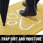 Smiry Dog Door Mat for Muddy Paws, Absorbent Dirt Trapper Non Slip Quick Dry - Image 2