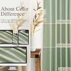 Nanspring Mist Sage Linen Curtains 72 Inch Length - Image 3