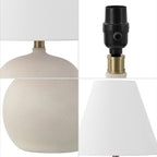 JONATHAN Y Asher 18.25" Gourd LED Table Lamp, Matte Cream, Set of 2