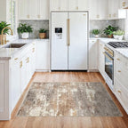 3x4 Washable Entryway Area Rug: Modern Abstract Small Runner Rug - Image 2