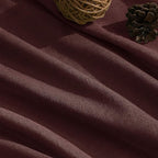 Nanspring Reddish Brown Linen Blend Light Filtering Back Tab Curtains 108 - Image 5