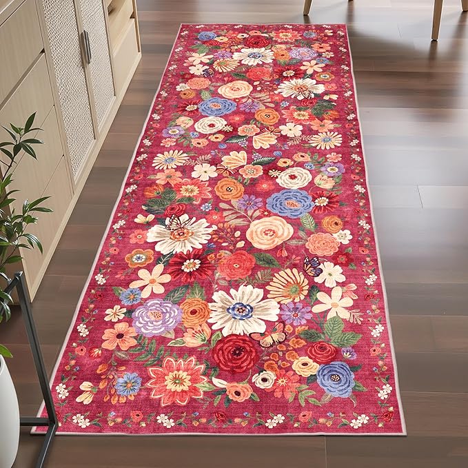 Rug for Hallways Kitchen Rug 2x6, Non Slip Washable Rugs by WelcometoBabovid