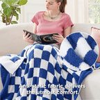 Bedsure Gentlesoft Checkered Twin Blanket - Image 4