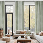 Desert Sage Linen Curtains 132 Inch Length by Nanspring