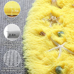 ONASAR Yellow Round Area Rugs 4ft - Image 2