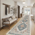 Madane Hallway Runner Rug 2'6''x14' Kitchen Runner, Non Slip Vintage Runners - Image 4