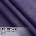 Purple Curtains 63 Inches Long 2 Panel Sets - Image 2