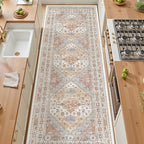 4x12 Runner Rug for Hallway, Low-Pile Wide Runner for Entryway, Long Washable - Image 3