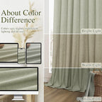 Sage Green 100% Blackout Curtains 96 Inch Length 2 Panels Set - Image 7