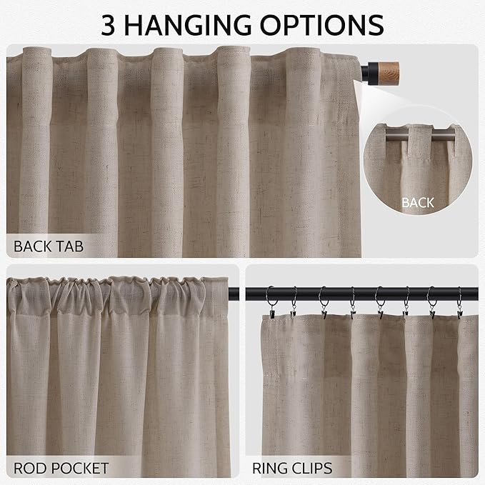 Nanspring Extra Long 120 Inch Curtains - Image 2