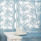 YJ YANJUN Vintage Lace Curtains 63 Inch Length-Victorian Floral Pattern Stone - Image 5