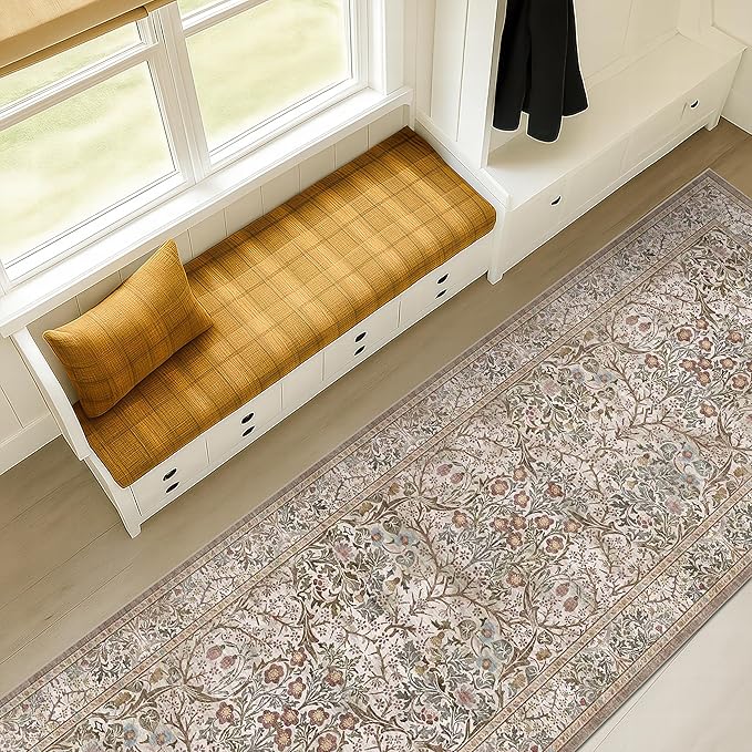 Moss Green 2'6" x 8' Runners for Hallways Non Slip, Extra Long Floor Runner for - Image 3