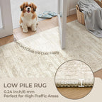 2'6 x 8' Runner Rug Non Slip,Washable Kitchen Rugs,Beige