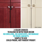 Baby Safety Cabinet Locks for Knobs Child Safety Cabinet Latches for Home Safety Strap for Baby Proofing Cabinets Kitchen Door RV No Drill No Screw No Adhesive (White)