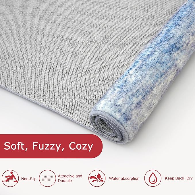 KOZYFLY 3x10 Ft Rug Modern Ombre Runner Rug - Image 6