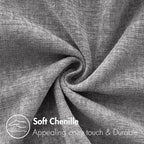 MIULEE Pack of 2 Couch Throw Pillow Covers 12x20 Inch Soft Dark Gray Chenille - Image 2