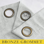 NICETOWN Grey Long Linen Full Shade Panels, Pair of Thermal Insulated & Energy - Image 5