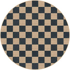 Lahome Colette Checkered Round Rugs 6ft, Outdoor Patio Easy Jute Rug Indoor - Image 8