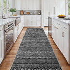 3x15 Washable Kitchen Runner Rug: Modern Moroccan Runners - Image 2