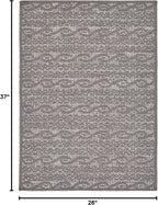 Unique Loom Outdoor Modern Collection Area Rug - Links (2' 2" x 3' 1" Rectangle, Gray/ Silver)