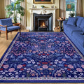 8x10 Area Rugs for Living Room: Floral Washable Rug Vintage Large Soft Boho by PLHXFRSoftAreaRugs
