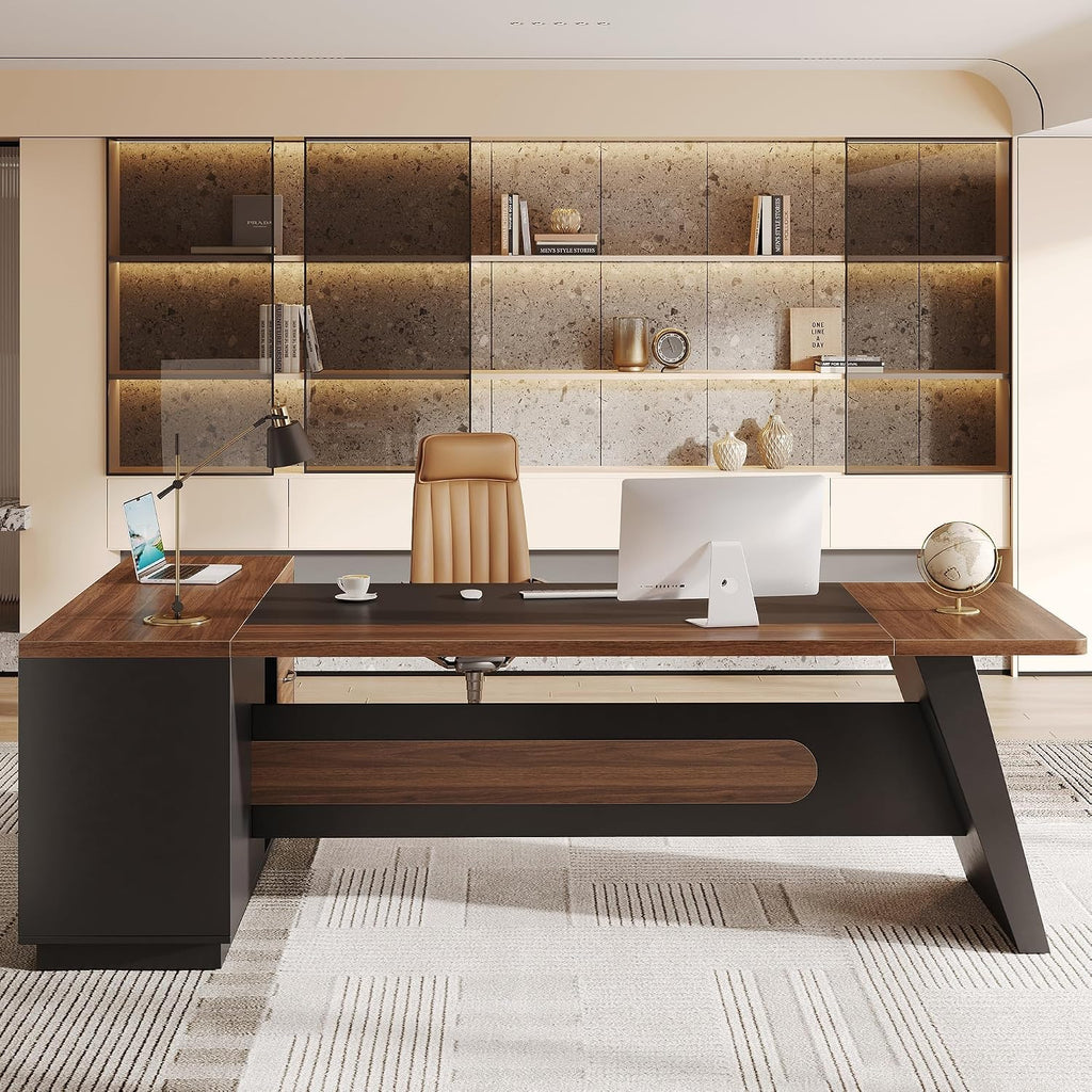 Jocoevol 78.7" L-Shaped Executive Desk, Extra Large Home Office Desk