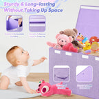 Extra Large Toy Box, Collapsible Toy Storage Organizer, 40"x16"x16", Purple