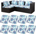 8Pcs Stretch Patio Cushion Covers, Outdoor Couch Covers Replacement, Outdoor by BIETYONE