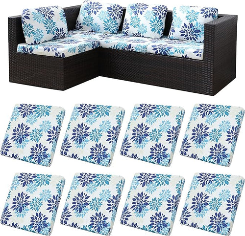 8Pcs Stretch Patio Cushion Covers, Outdoor Couch Covers Replacement, Outdoor by BIETYONE