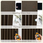 Guken 100% Blackout Curtains 108 Inch Length 2 Panels Set - Image 5