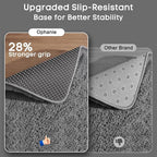 Ophanie Small Rug Upgrade Non Slip Throw Bedside Area Rugs, Fluffy Soft Grey - Image 4
