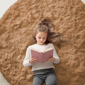 OLANLY Khaki Round Rugs for Bedroom by OLANLY