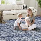 9x12 Area Rugs for Living Room Washable Rug: Anti-Skid Abstract Modern Living - Image 7