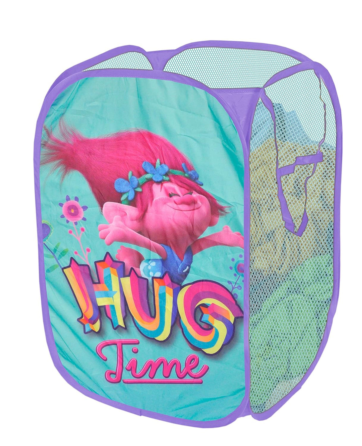 Idea Nuova Sanrio Hello Kitty Pop-Up Hamper,Collapsible Laundry Basket with Durable Handles,Lightweight Storage Bin for Kids' Bedroom, Nursery, or Playroom,Pink