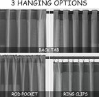 Dark Grey Linen Curtains 96 Inches Long - Image 2