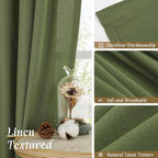 LAMIT Faux Linen Curtains 63 inches Long - Image 7