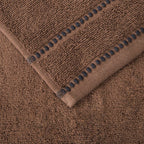Bedford Home Bathroom Towels Set, Chocolate Brown, Set of 6