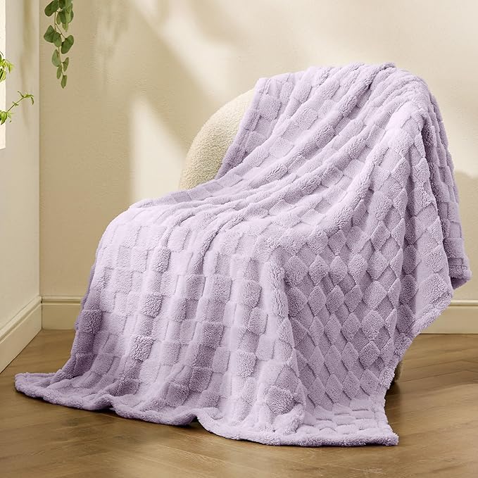 Bedsure GentleSoft Lavender Purple Throw Blanket - Image 6