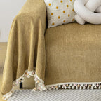 HANDONTIME Couch Covers for Pets Boho Mustard Yellow Love Seat Couch Covers - Image 2
